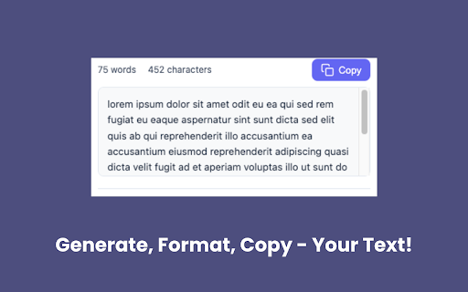 Easy Lorem Ipsum Generator screenshot