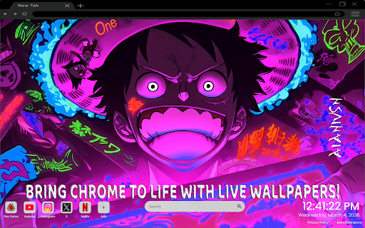 One Piece - Luffy Neon RGB Live Wallpaper screenshot