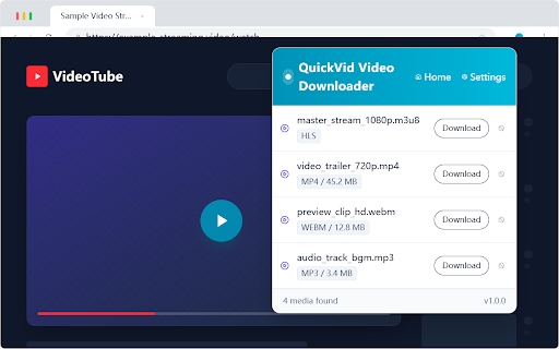 QuickVid Video Downloader screenshot