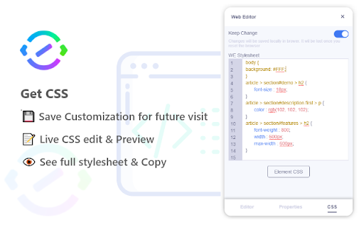 Web Editor screenshot
