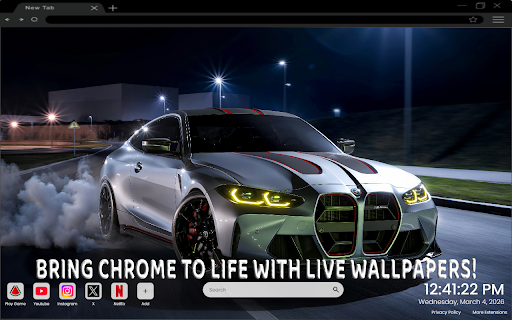 BMW M4 CSI Night Dirft Live Wallpaper  New Version 8K screenshot