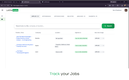 LetMeApply: AI Assistant on Every Job Page screenshot