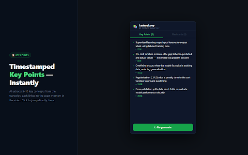 LectureLoop — AI Lecture Summarizer & Notes screenshot