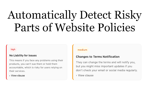 FinePrint - Privacy Policy & Terms Summarizer screenshot