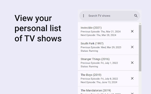 TV Show Tracker screenshot