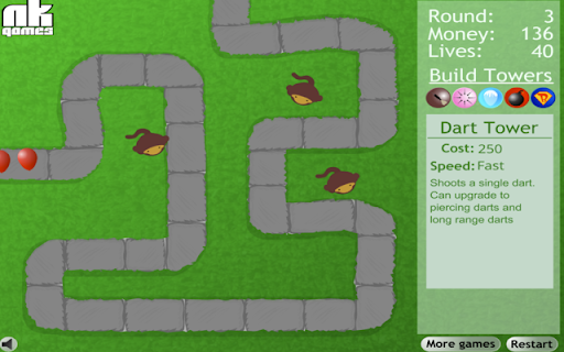 Bloons Tower Defense Unblocked screenshot