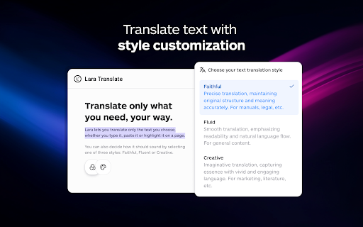 Lara Translate: Professional AI Translation screenshot