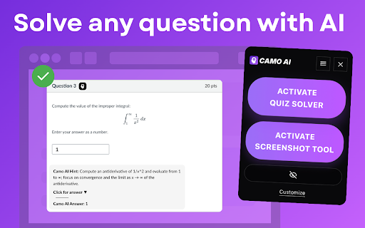 Camo AI - Homework & Quiz Helper screenshot
