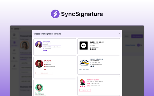 SyncSignature Email Signature Manager screenshot