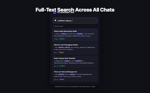 AI Conversation Knowledge Vault screenshot