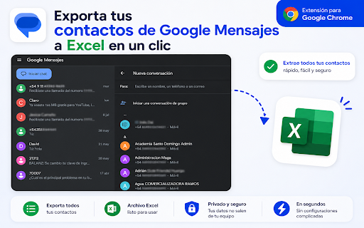 Exportador de Contactos - Google Mensajes screenshot
