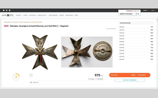 Aukcjoner OneBid screenshot