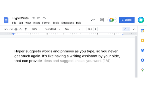 HyperWrite: AI Autocomplete App screenshot