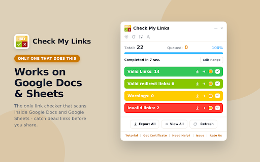 Check My Links screenshot