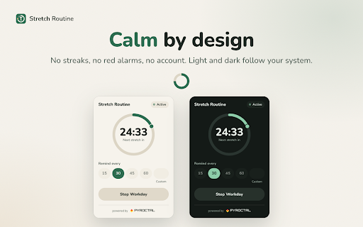 Stretch Routine — Break Reminder & Workday Timer screenshot