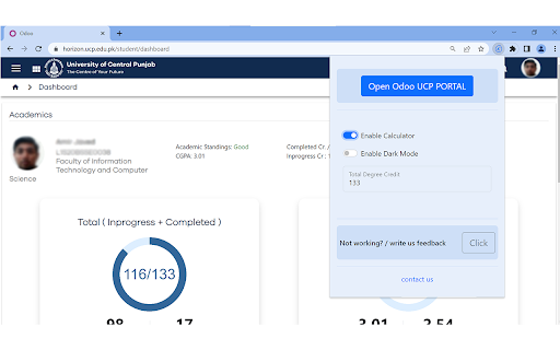 UCP Grade Calculate screenshot