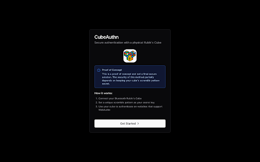 CubeAuthn screenshot