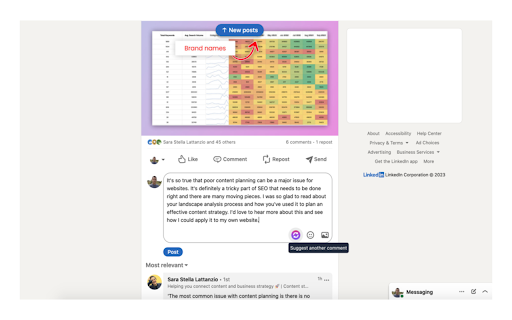 AI assistant for Linkedin screenshot