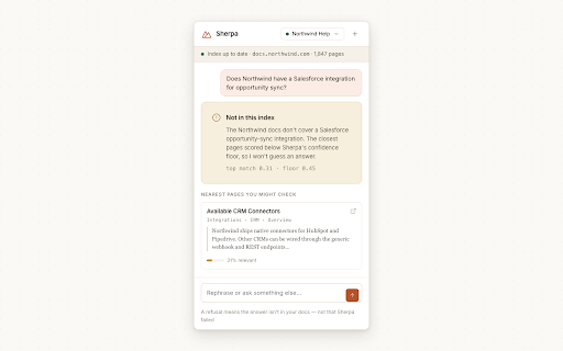 Sherpa — Local Help Search screenshot