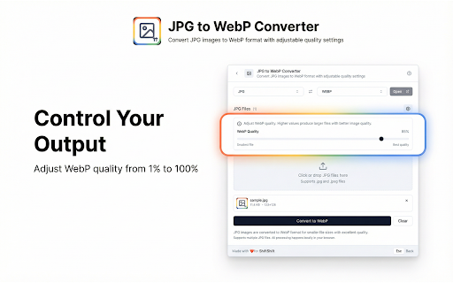 JPG to WebP screenshot
