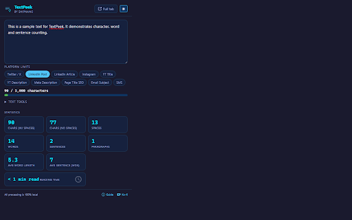 TextPeek by ShipNano screenshot