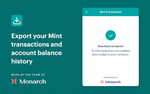 Mint Data Exporter, by Monarch Money screenshot