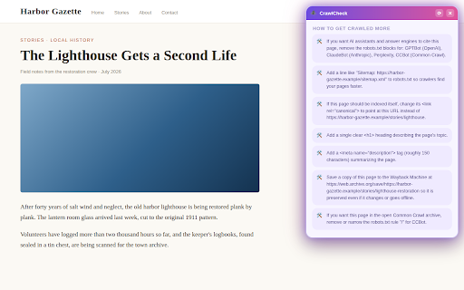 CrawlCheck screenshot