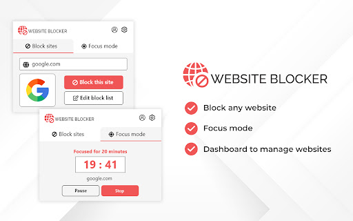Website Blocker and Focus Mode screenshot