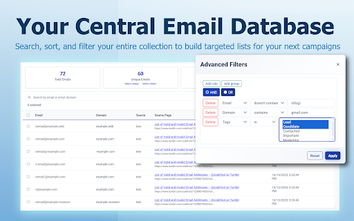 CleanList Email Scraper - Web Email Extractor screenshot