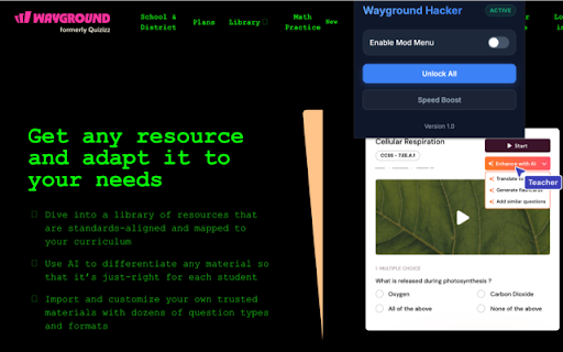Wayground Hacker screenshot