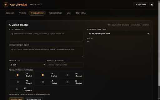 MerchPulse: Merch by Amazon & KDP Sales Tracker screenshot