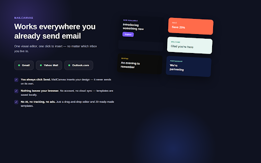 MailCanvas — Drag & Drop HTML Email Template Builder screenshot