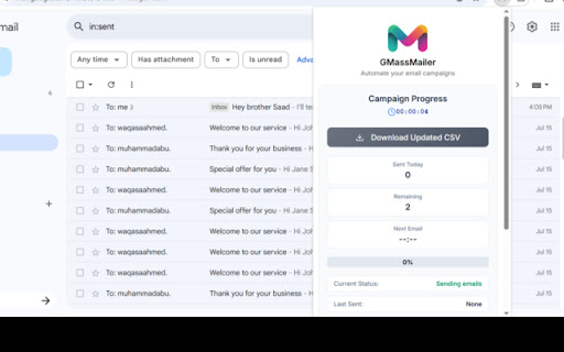 GMassMailer - Email Campaign Manager screenshot