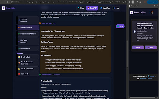 ResearchWize screenshot