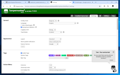 Tampermonkey screenshot