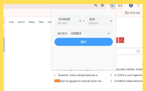 simple web translate screenshot