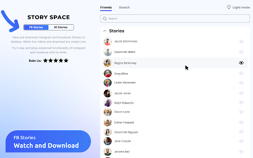 StorySpace Manager for FB and IG Stories screenshot