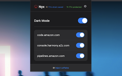 Nyx - Dark Mode - For AWS Devs screenshot