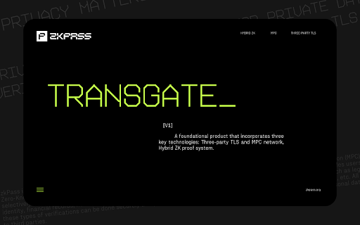 zkPass TransGate screenshot