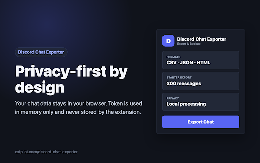 Discord Chat Exporter - Export & Backup screenshot