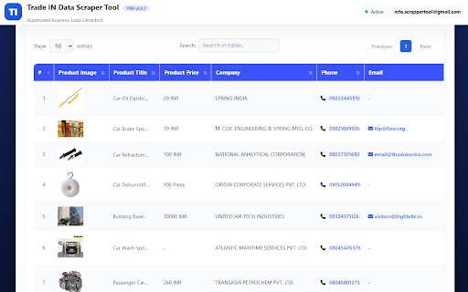 Trade India Scraper Tool – Extract Product & Seller Listings screenshot