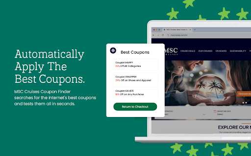 MSC Cruises Coupon Finder - Latest Coupons & Best Deals screenshot