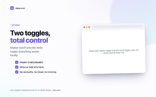 Chapter Check — Lint Video Chapter Timestamps screenshot