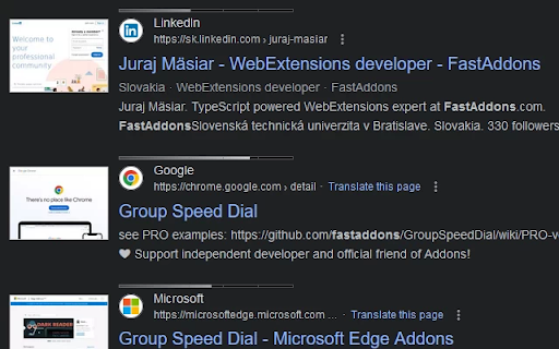 Search Result Previews screenshot