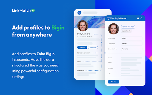 LinkMatch for Zoho Bigin screenshot
