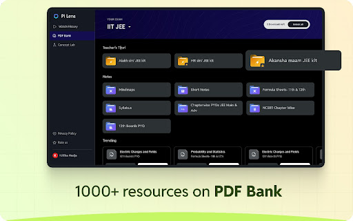 Pi Lens - Notes, PYQs, Quiz for JEE, NEET & more on Youtube screenshot