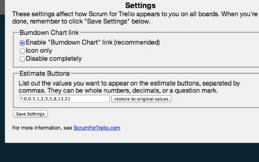 Scrum for Trello screenshot