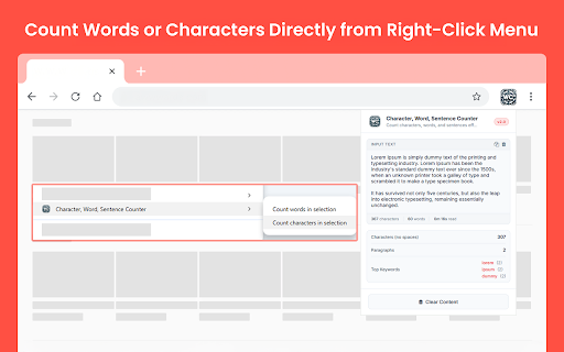 Character, Word, Sentence Counter screenshot