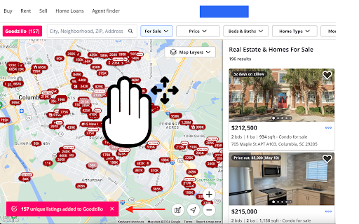 Goodzillo Explorer - Zillow data export to Excel screenshot