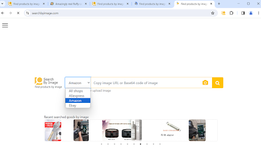 Search products by image screenshot
